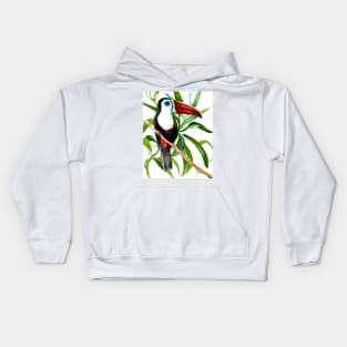 Toucan In the Jungle, White-Throated Toucan Kids Hoodie